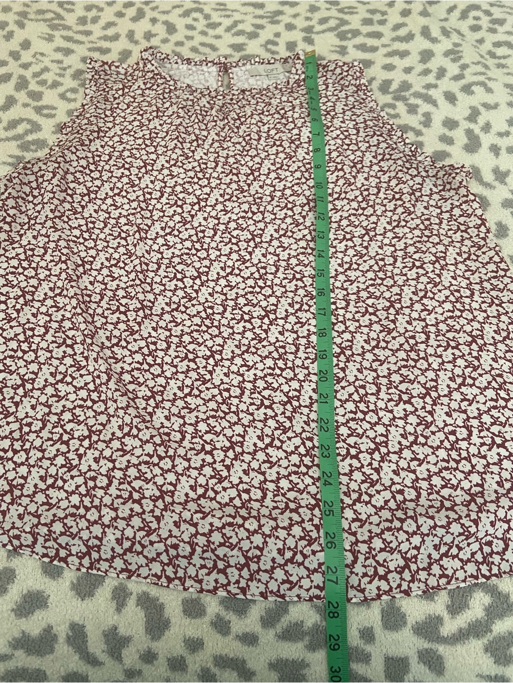LOFT MIXED MEDIA FLORAL PRINT SHELL SIZE XL - Picture 5 of 9